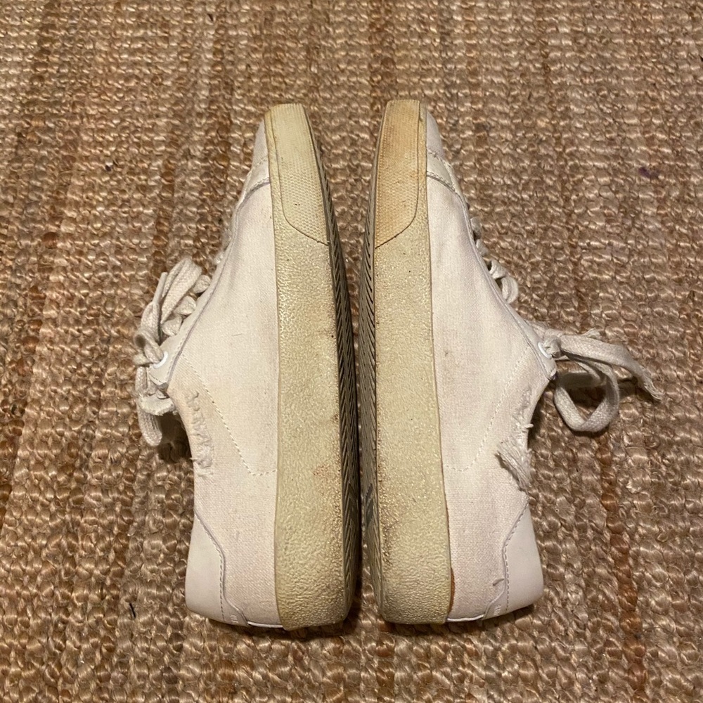 Saint Laurent Off-White Canvas Sneakers - Picture 7 of 10
